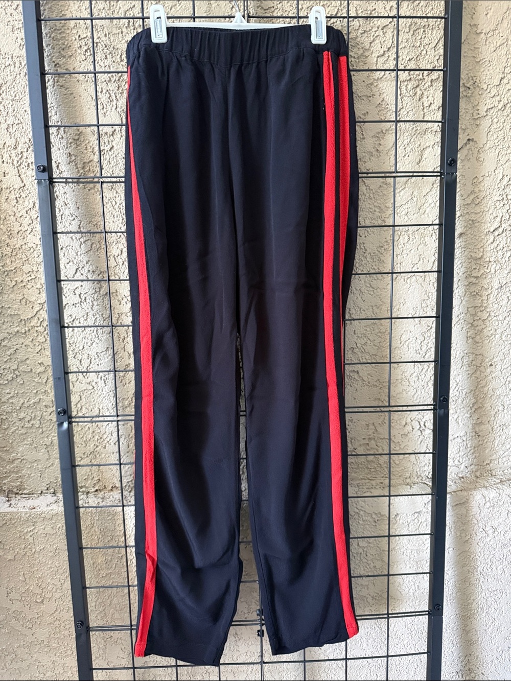 Black Pants with Red Stripes in the Sides